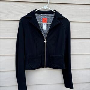 Vintage Bazar De Christian Lacroix Black Cropped Jacket Made In France EU 38
